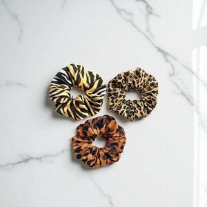 Animal Print Scrunchies Set